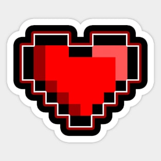 Classic 8-Bit Love by Basement Mastermind Sticker